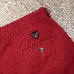 Vintage Polo Ralph Lauren Golf Shorts Mens 40 Red Pleated USA